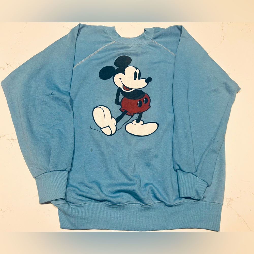 Vintage 80’s Blue Disney Mickey Mouse Sweater